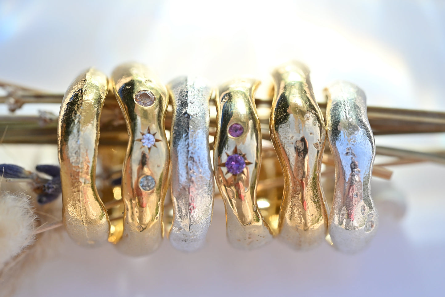 Gold Vermeil Molten Sand Cast Ring